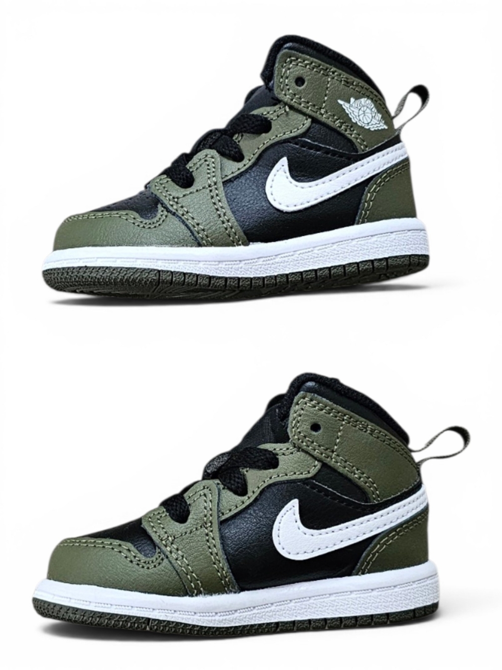 Nike Air Jordan 1 Mid Toddler Olive Black 4C - Picture 6 of 10